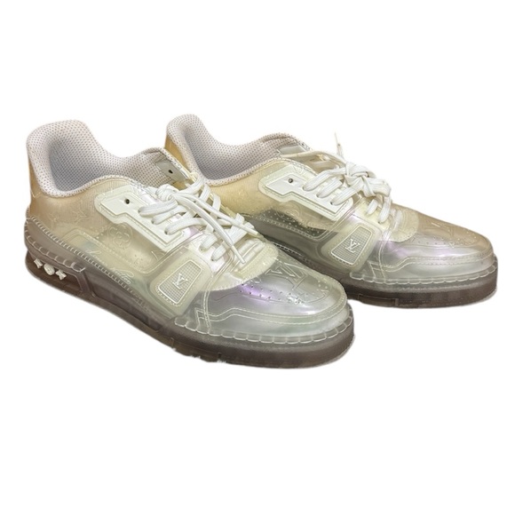 Louis Vuitton Clear Iridescent White Sneakers Size 9.5
